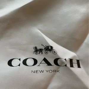 Coach satin drawstring dust bag